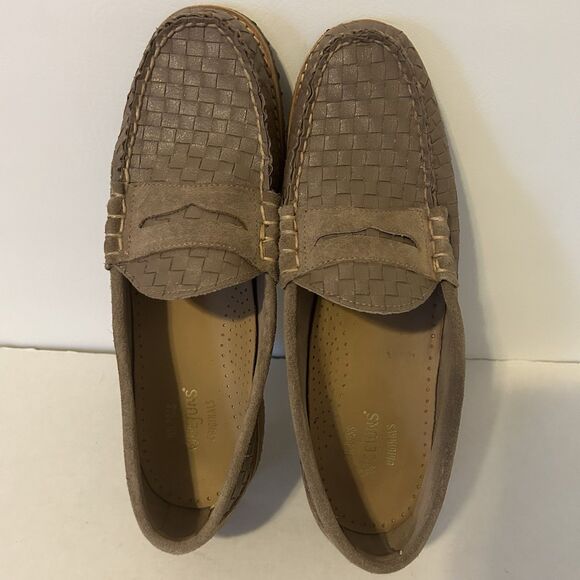 G.H. BASS Larson Woven Suede Penny Loafers (Men) Sand Brown Size 10.5 D Preppy main image 4